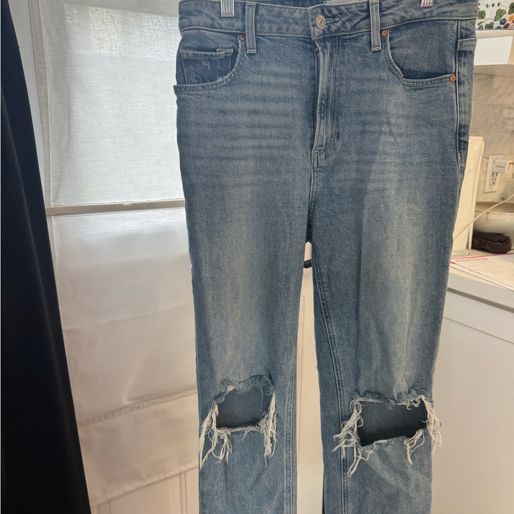 PAIGE Distressed Blue Jeans for Women